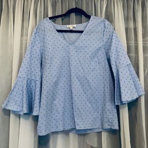 Blue Checked Tunic Blouse